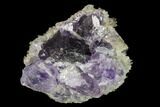 Green Fluorite with Purple Core on Smoky Quartz Crystals - China #146893-3